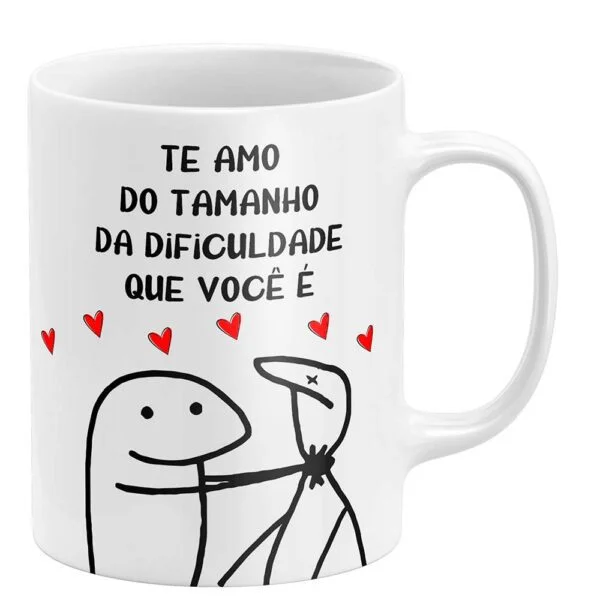 Caneca Flork Te Amo do Tamanho