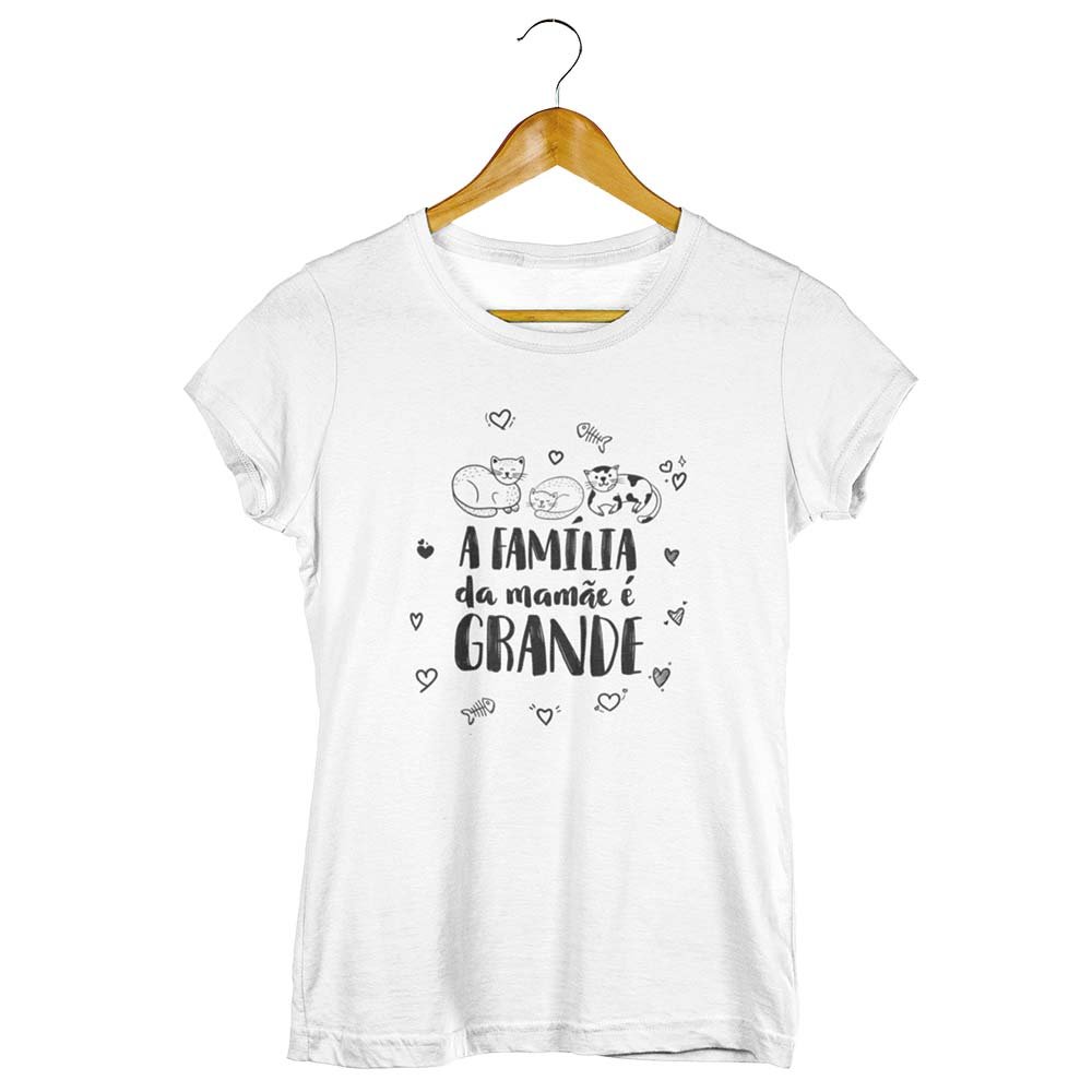 Camisa Minha Família É Grande Gato