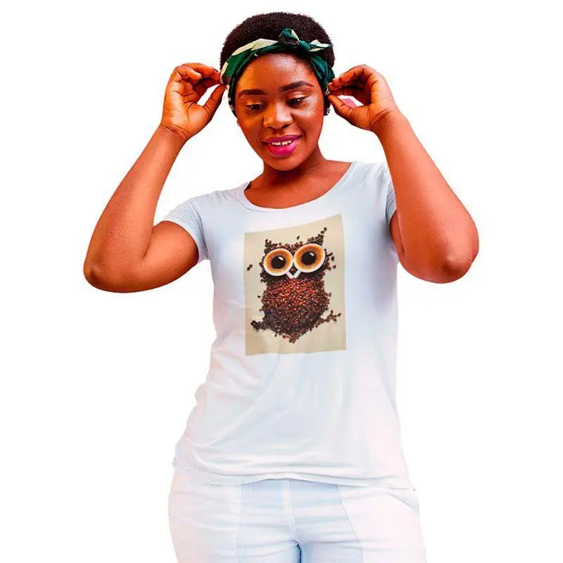 Camisa Feminina Café Coruja