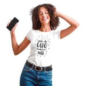 Camisa Dia das Mães Mãe de Gato Também é Mãe - Image 1