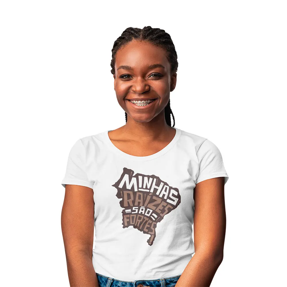 Camisas com frases positivas 33 camisa minhas raizes sao fortes feminina