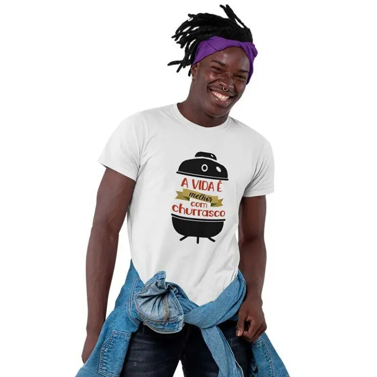 Camisa Masculina A Vida é Melhor com Churrasco 4 Camisa Masculina A Vida é Melhor com Churrasco