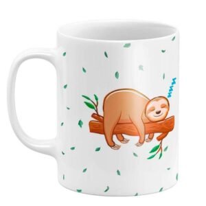 Caneca Bom Dia, Preguiça - Image 1