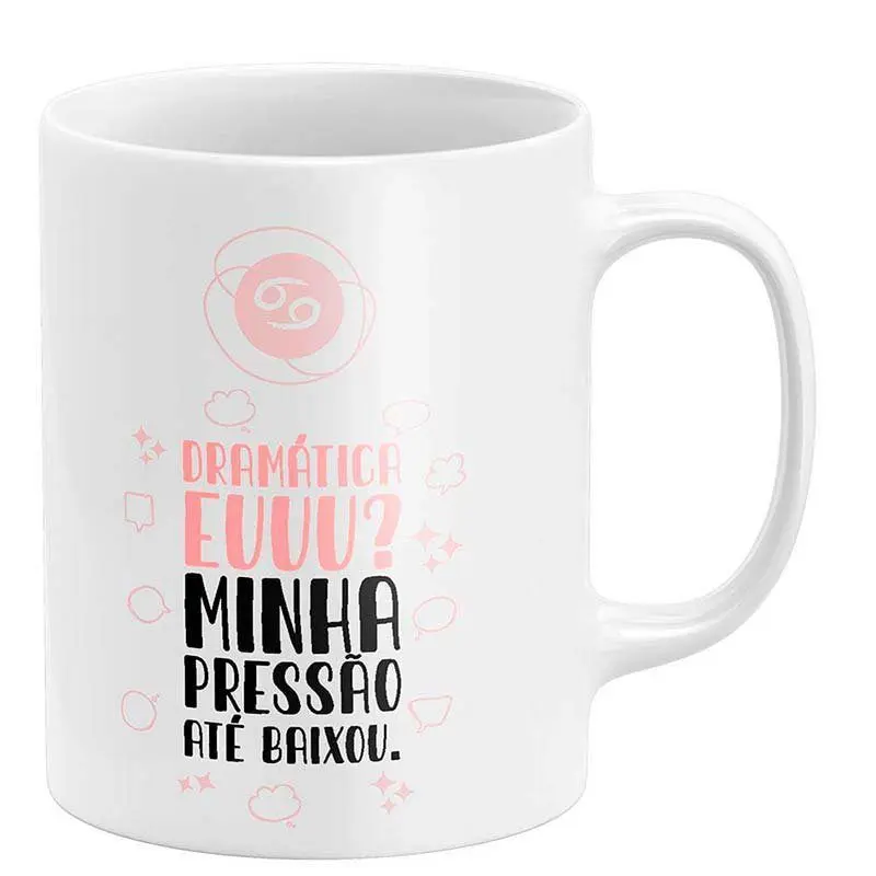 Caneca Signo de Câncer Arte Divertida 3 Caneca Signo de Câncer Arte Divertida