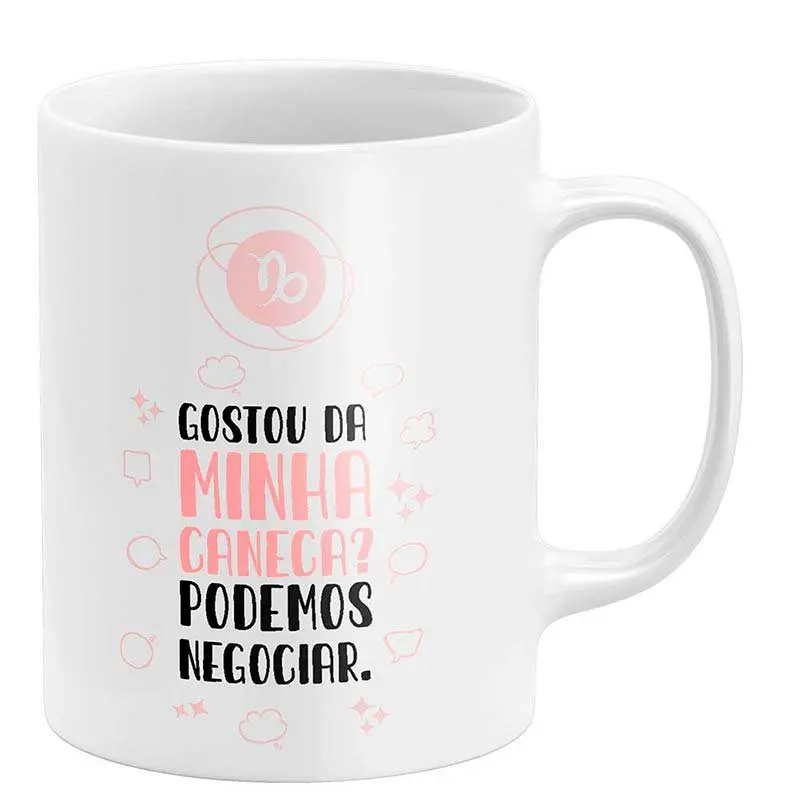 Caneca Signo de Capricórnio Arte Divertida 3 Caneca Signo de Capricórnio Arte Divertida