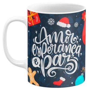 Caneca de Natal Amor, Esperança e Paz - Image 1