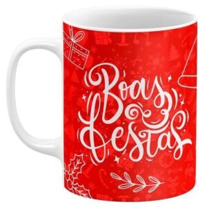 Caneca de Natal Boas Festas: Brinde à Alegria e União - Image 1