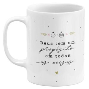 Caneca de Natal Deus tem um Propósito em Todas as Coisas - Image 1