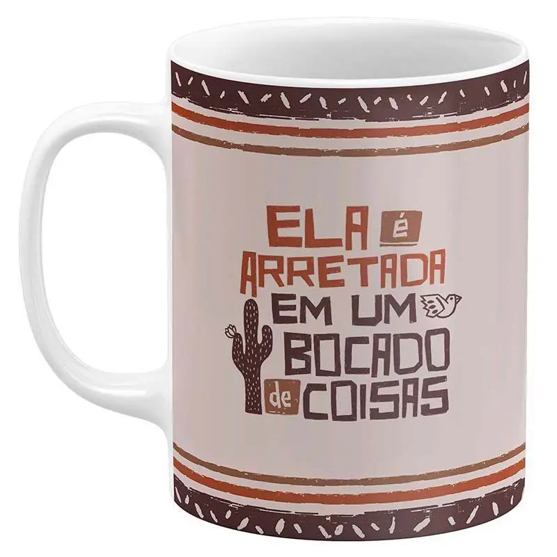 Caneca Xilogravura Ela É Arretada