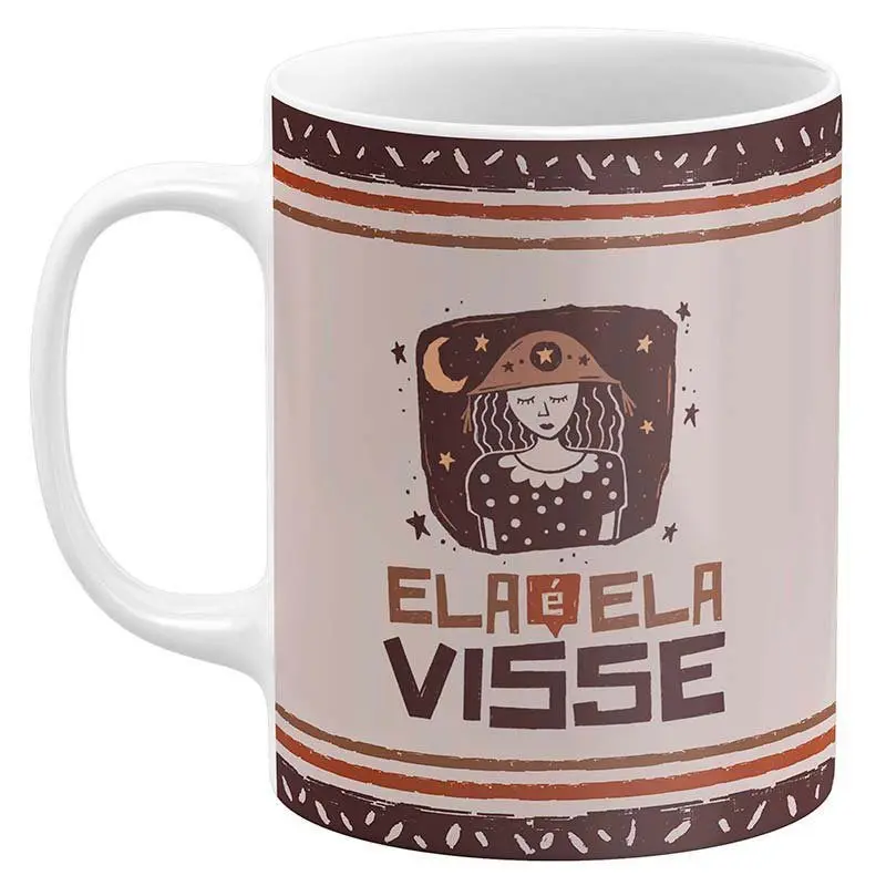 Caneca Xilogravura - Ela É Ela Visse