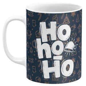 Caneca de Natal Ho Ho Ho Celebre o Espírito do Natal - Image 1