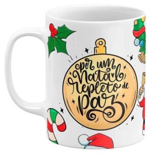 Caneca de Natal Por um Natal Repleto de Paz - Image 1