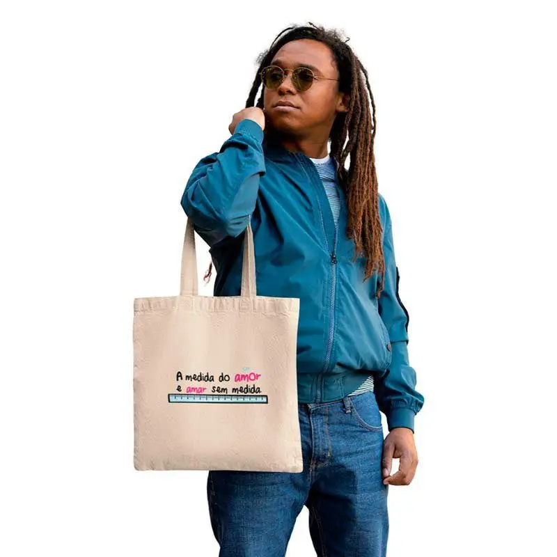 ecobag valoar a medida do amor e amar sem medida modelo 03