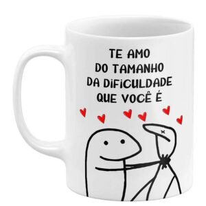 Caneca Flork Te Amo do Tamanho da Dificuldade que Você é - Image 1