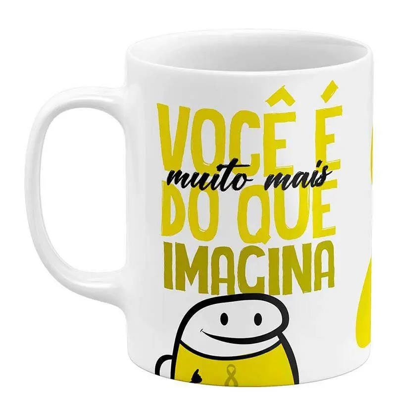 Camisas com frases positivas 62 Caneca Flork Decida Pela Vida