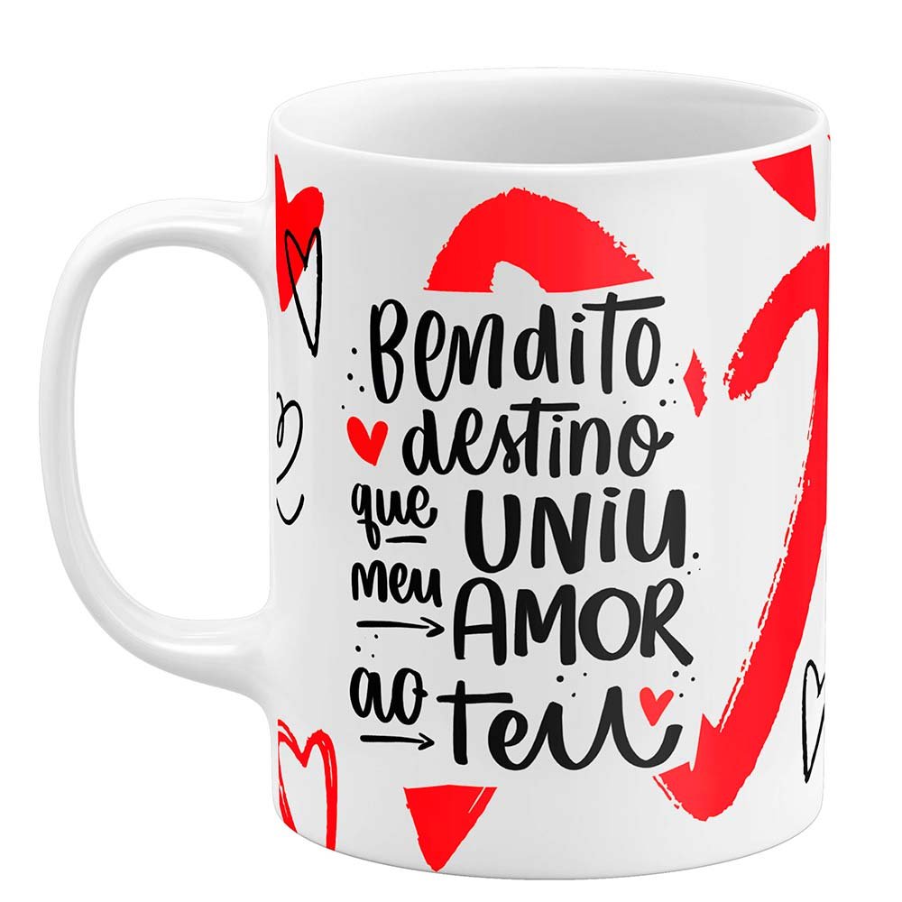 caneca dia dos namorados bendito destino que uniu