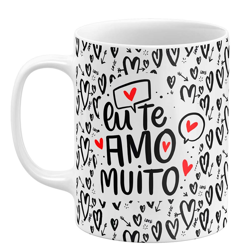 caneca dia dos namorados eu te amo muito